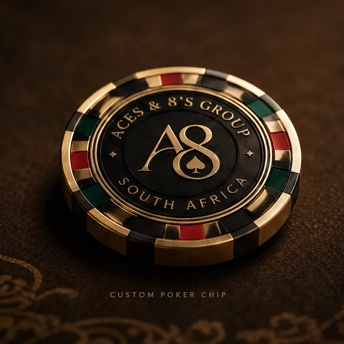 Aces & 8’s Group custom poker chip