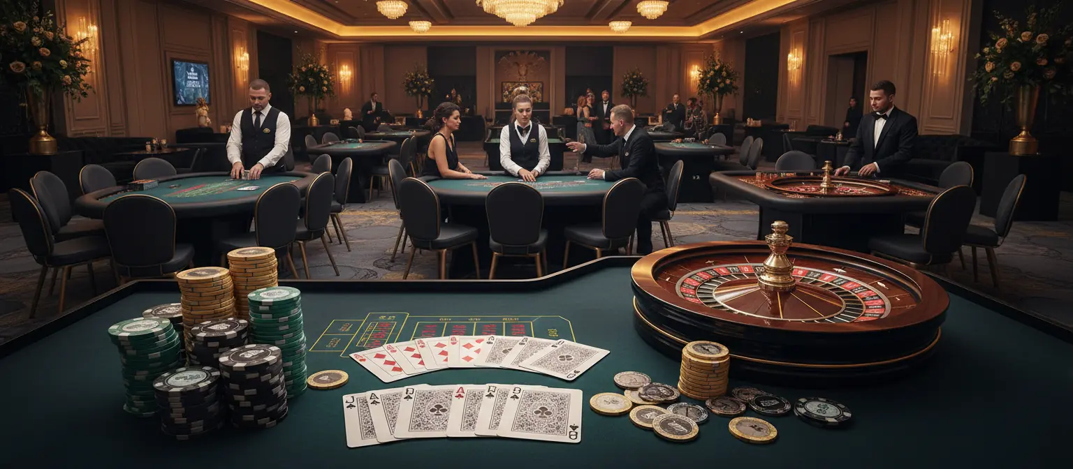Black-tie casino-style event in South Africa