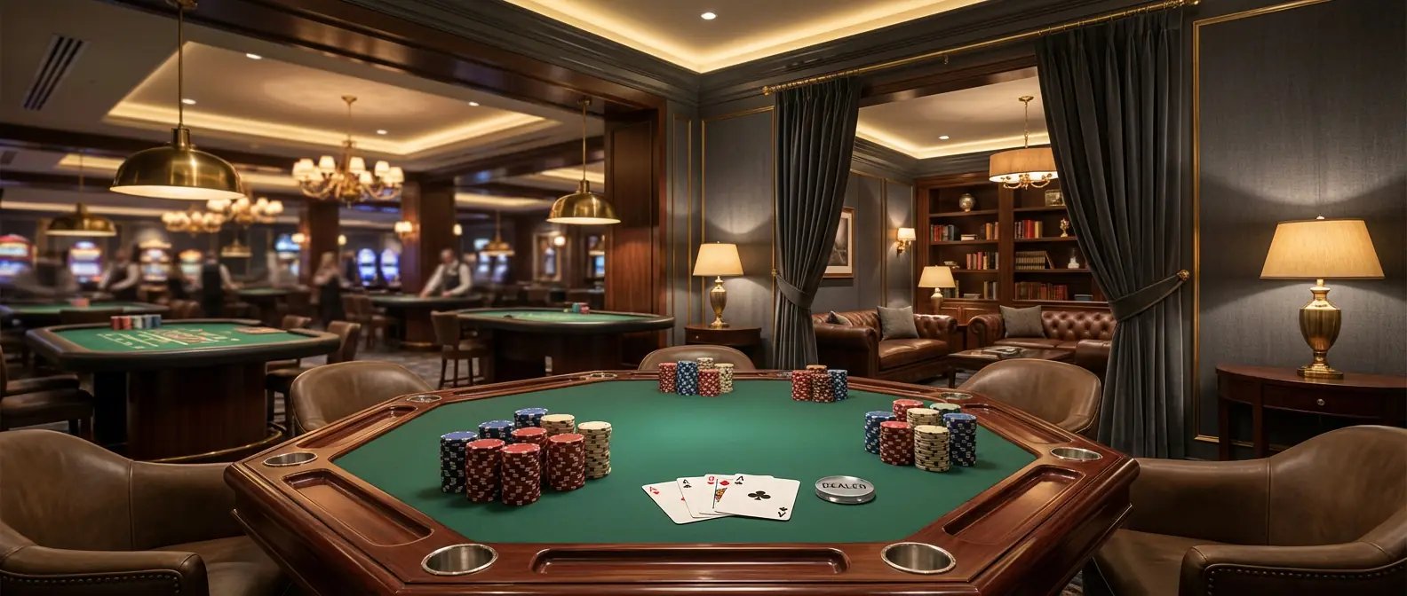 Luxury corporate casino-style event environment