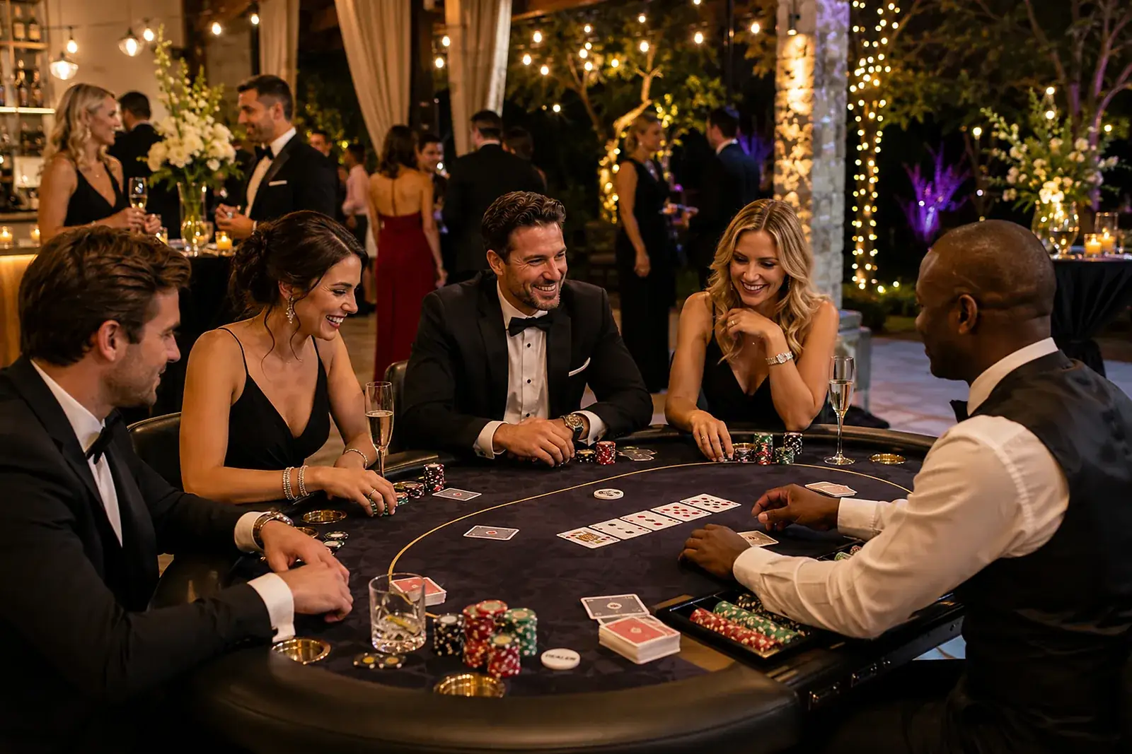 Premium private poker experience with professional dealer