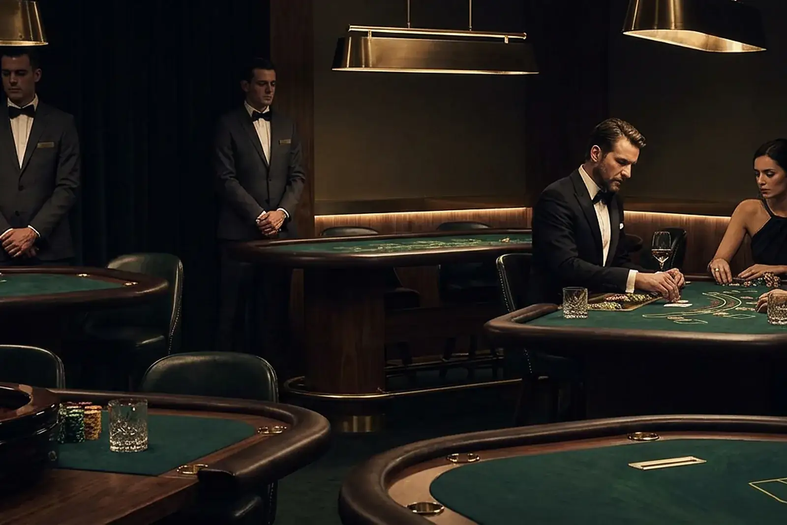 Discreet premium poker room with professional table service
